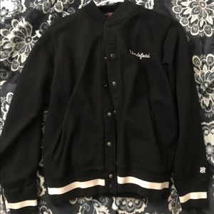 undefeated wool bomber varsity jacket size small